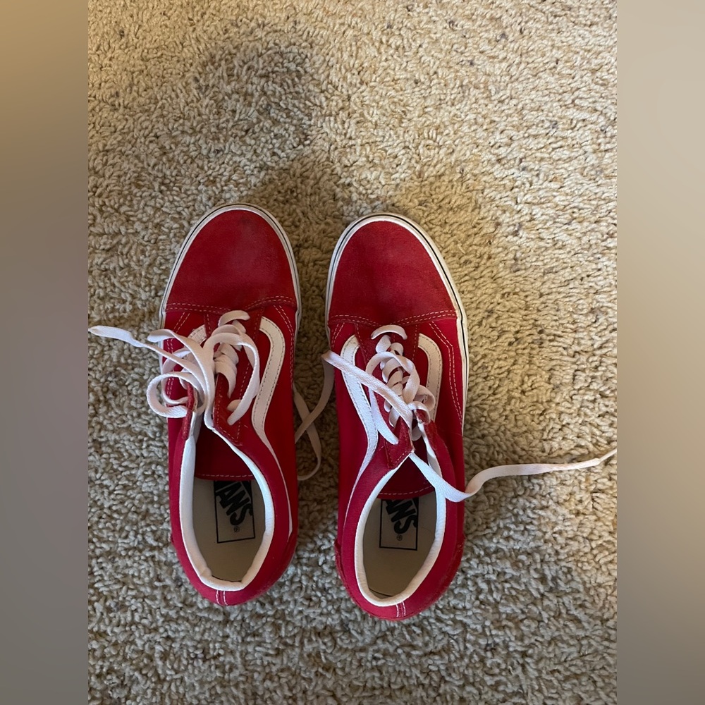 Red Tie Vans Sneakers